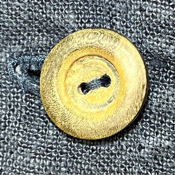 Rose Parks Top Womens 3 Blue Tunic Shirt Vest Linen Button Up Hi Low Pockets - Picture 7 of 11